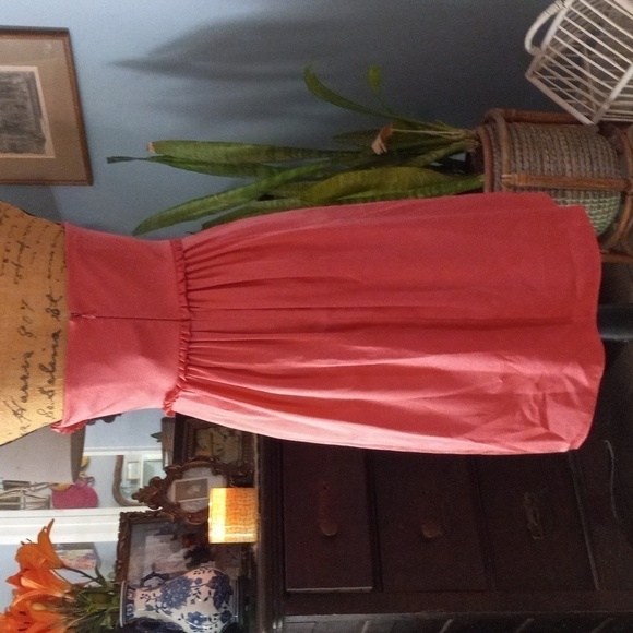 BCBG Dark Pink Watermelon Sateen Pleated Strapless Cocktail Dress NWT - Picture 12 of 14